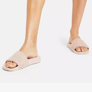 New! Fitfop iQUSHION  Towelling Slides Size 11